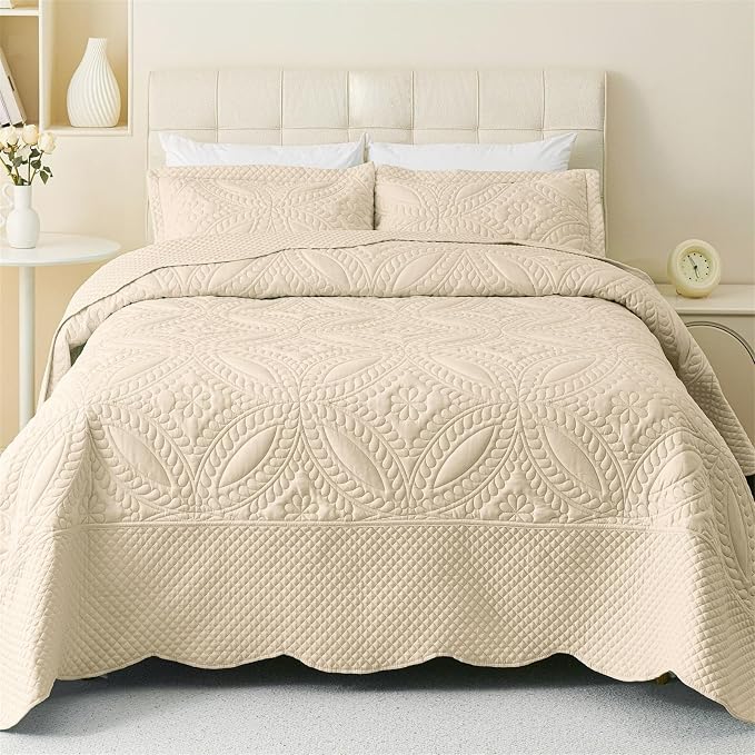 Cmfshape Oversize King Bedspread 120"x120", 3 Piece California King Quilt by cmfshape-quiltset