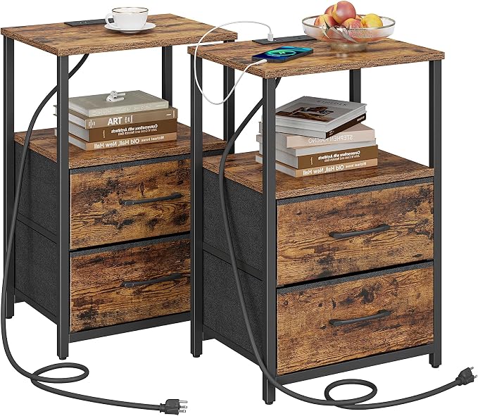 TUTOTAK Nightstands Set of 2, End Table by ChoosetutotakFurnitureBuildYourCozyHome