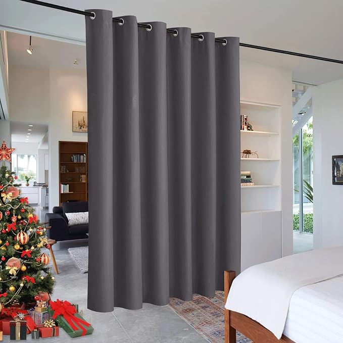 RYB HOME Extra Wide Curtains for Bedroom Closet Office Living Room Divider | by RYBHOME