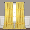 Blackout Window Curtains Bright Yellow, Rustic Rod Pocket Drapes by Homechoice+Decor