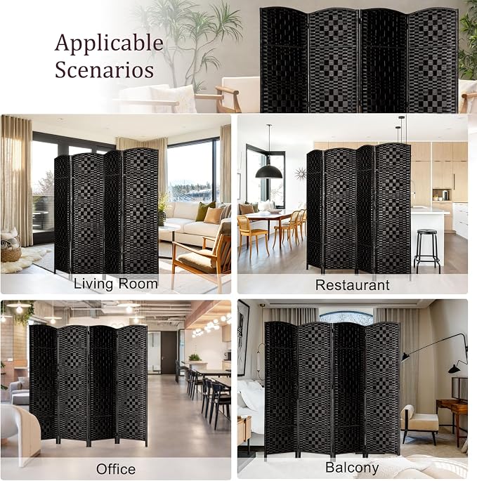 RHF Room Divider Panel, Partition Room Dividers, 4Panel Privacy Screen - Image 7