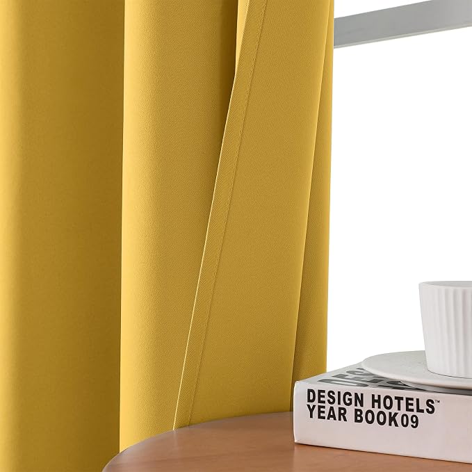 CUCRAF Custom Lemon Blackout Curtains 1 Panel Set, Thermal Insulated Grommet - Image 7