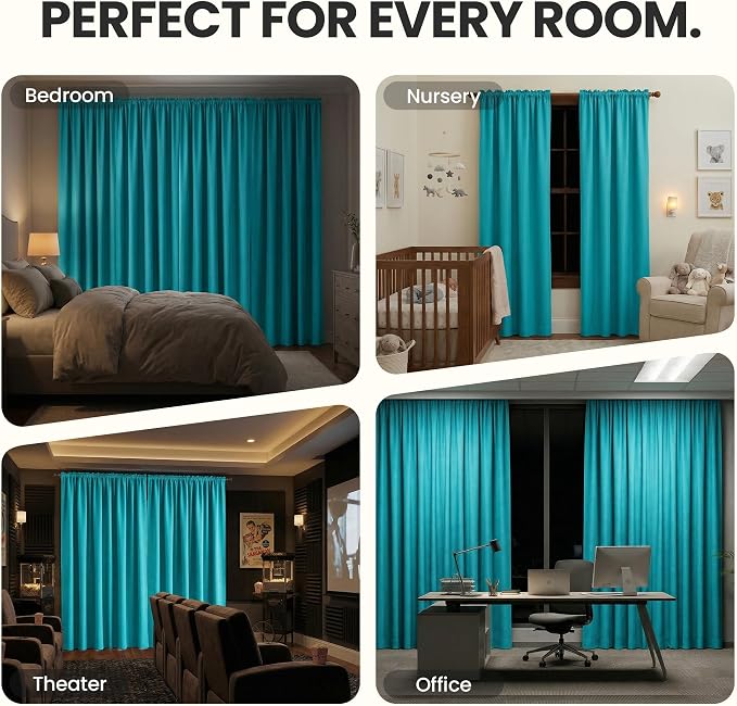 ECLIPSE Kendall Modern Blackout Thermal Rod Pocket Window Curtain - Image 7
