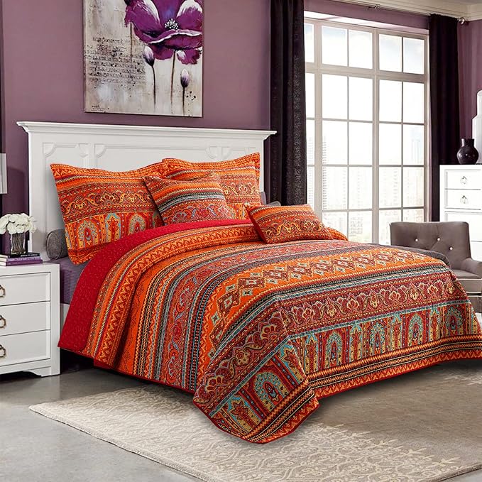 VAPUTAR Cotton Quilt King Size Bedding Set - Image 2