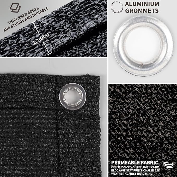LOVE STORY Custom Size 3' x 6' Balcony Privacy Screen Cover, 95% UV Block - Image 3