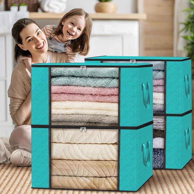 8 Pack Storage Bags for Clothes Blanket Storage Bins - Image 7