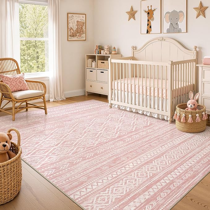 Nakagishi Area Rug Living Room Rugs: 8x10 Large Soft Machine Washable Boho by NakagishiAreaRug