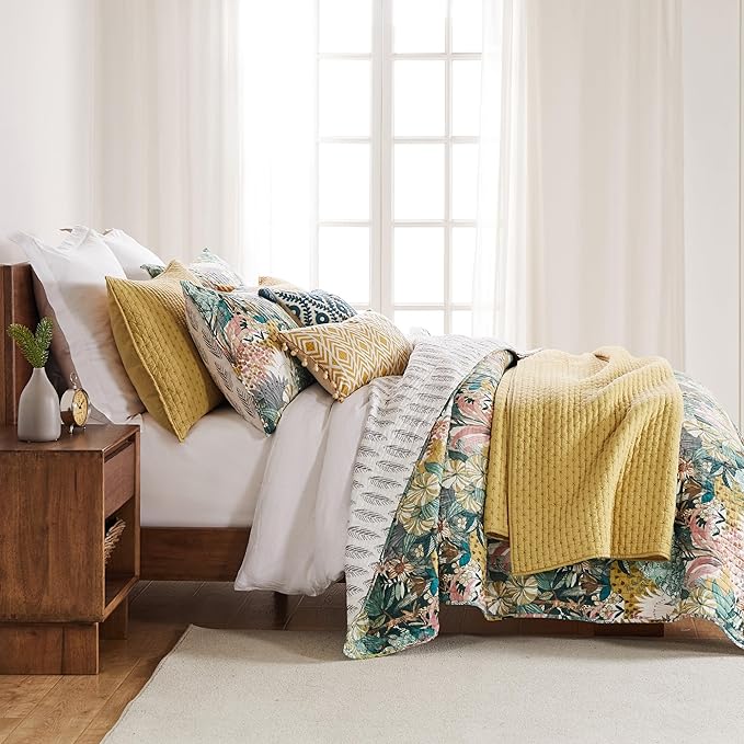 Levtex Home Cross Stitch Reversible King/Cal King Quilt Set - Image 2