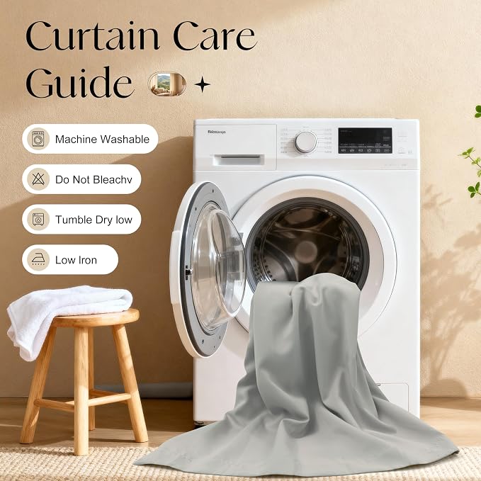 Etherealveil Light Gray Pinch Pleated Blackout Curtains 2 Panels 60"x102" | - Image 9