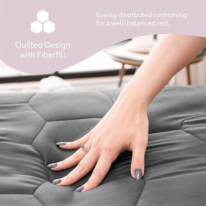 Hearth & Harbor 2 Pack California King Size Quilted Fitted Mattress Pad Cover, 100% Waterproof Mattress Protectors, Deep Pocket Fitted Mattress Cover 8" - 21" (72" x 84", Gray)