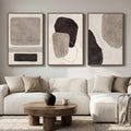 Large Framed Neutral Abstract Wall Art by Cuspin