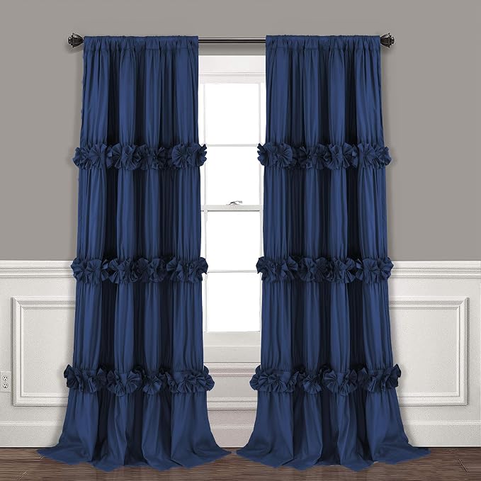 Thermal Insulated Window Curtains, Rustic Rod Pocket Drapes by Homechoice+Decor