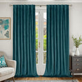 BGment Teal Velvet Room Darkening Curtains 96 Inches Long by BGment