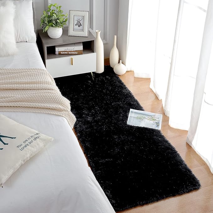 Chicrug Soft Runner Rugs for Bedroom Living Room Plush Fluffy Rug 3x10 | Shag - Image 3