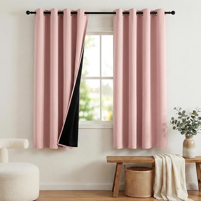 NICETOWN 100% Blackout Nursery Curtains 63 Inch Length by NICETOWN