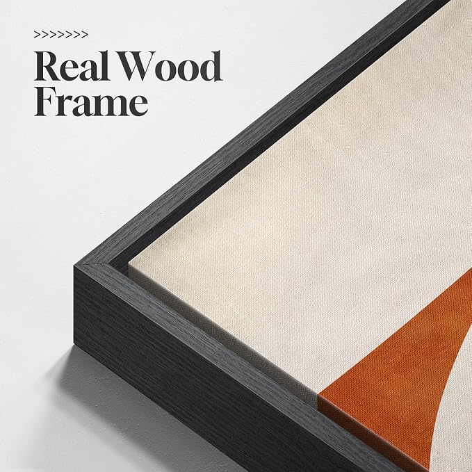 Large Framed Neutral Abstract Wall Art - Image 6