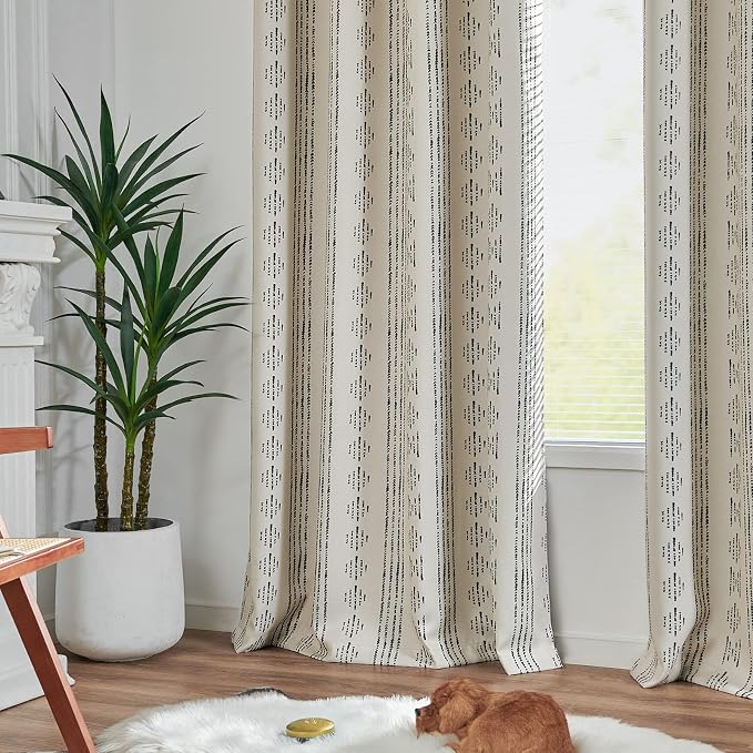 jinchan 95% Blackout Boho Curtains 96 Inch Length - Image 6