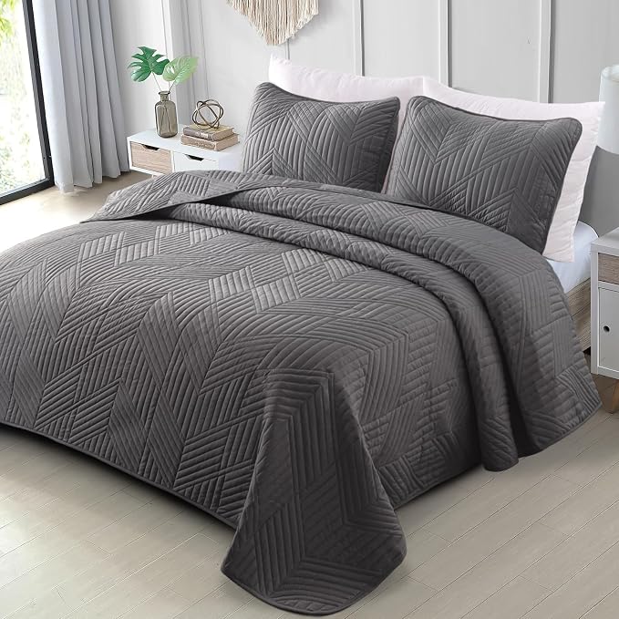 Exclusivo Mezcla Ultrasonic Twin Quilt Bedding Set, Soft Microfiber, Modern by ExclusivoMezcla