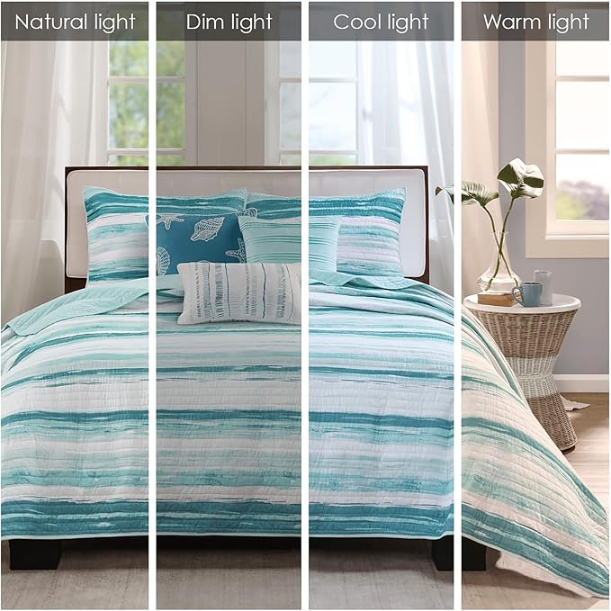 Madison Park Cottage Coastal Quilt Set, Lightweight Bedding Layer - Image 2