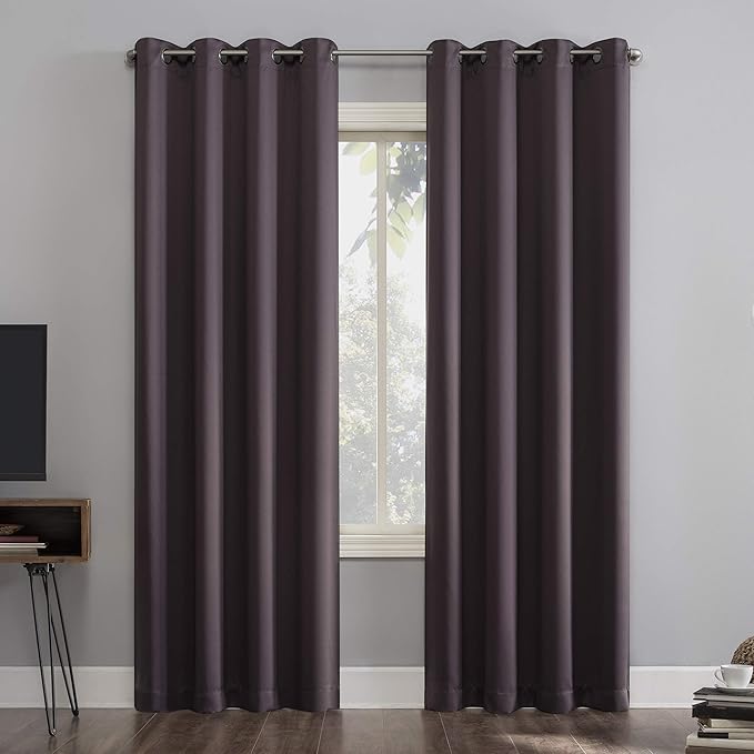 Sun Zero Nordic 2-pack Theater Grade Extreme 100% Blackout Grommet Curtain by SunZero%E2%84%A2