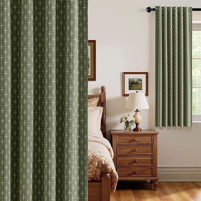 MIULEE 100% Blackout Decorative Linen Curtains by MIULEE