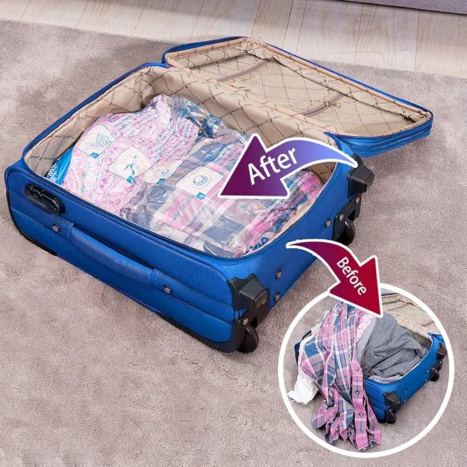 Vacuum Storage Bags, Small Space Saver Sealer Bags, Airtight Compression Bags - Image 5