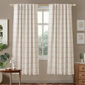 DriftAway 100% Blackout Plaid Linen Curtains 72 Inches Long 2 Panels Red | 100% by DriftAway