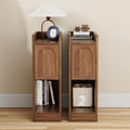 Narrow Nightstands Set of 2, Slim Bedside Tables by WelcometoFurnitureSalon