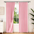Etherealveil Hot Pink Pinch Pleated Blackout Curtains 2 Panels 52"x96" | Back by Etherealveil