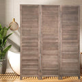 BLKMTY Room Divider 3 Panel Privacy Screen Folding Screen Tall Wood Screen by BLKMTY