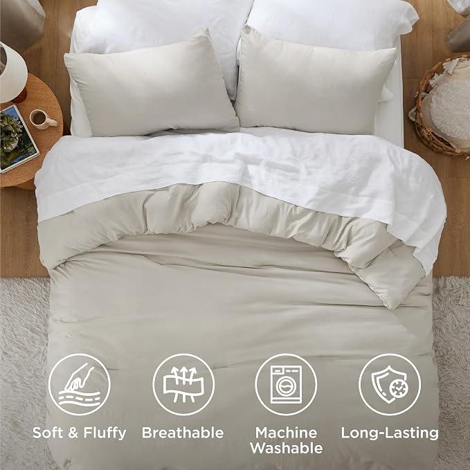 Bedsure King Comforter Set, 3 Pieces GentleSoft™ Bed Set, 1 Lightweight - Image 4