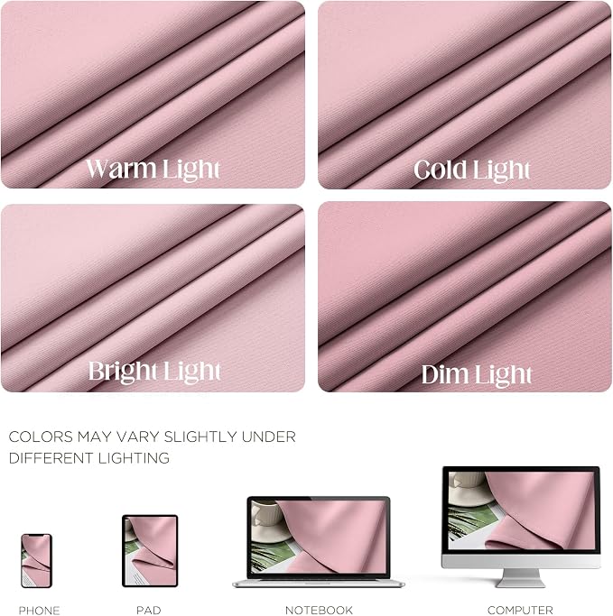 CUCRAF Blackout Curtains 84 inch Length 2 Panels Set, Room Darkening Drapes - Image 4