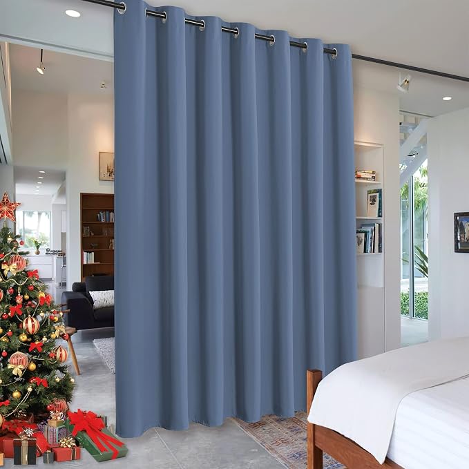 RYB HOME Extra Wide Room Divider Curtains Blackout by RYBHOME
