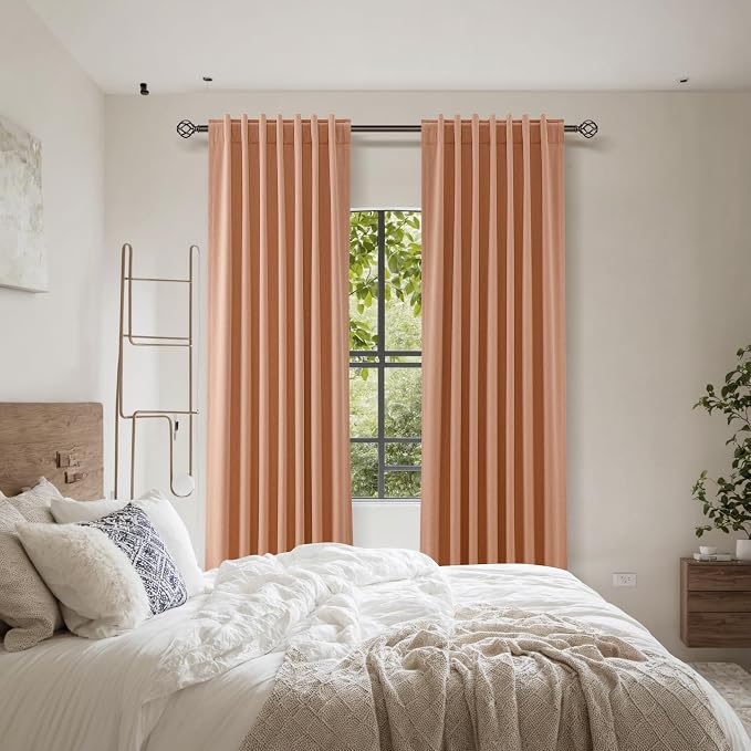 100% Blackout Curtains 102 Inch Length 2 Panels Set - Image 8
