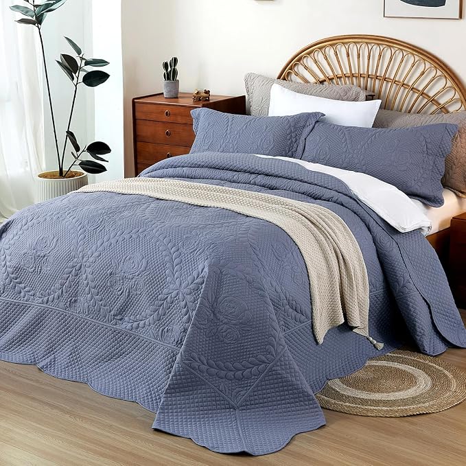 EVENHUG Oversized King Bedspreads California King Quilt Set by EVENHUG