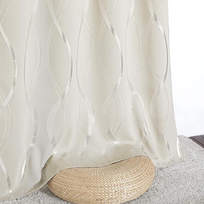 NICETOWN Blackout Curtains 90 inches Length 2 Panels Set - Image 5
