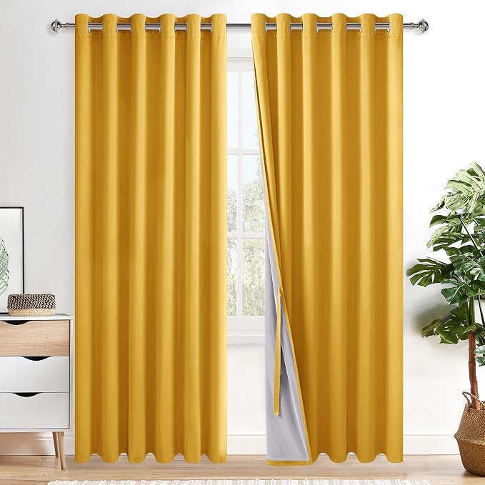 XWZO 100% Blackout Curtains 84 Inches Long by XWZO
