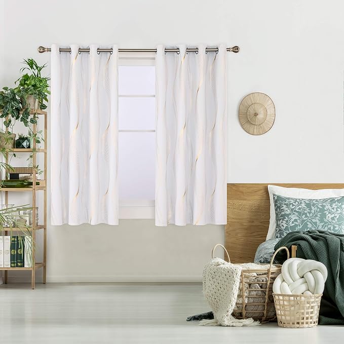 Deconovo Curtains for Living Room, Pattern Blackout Curtains 54 Inches Long | by Unknown