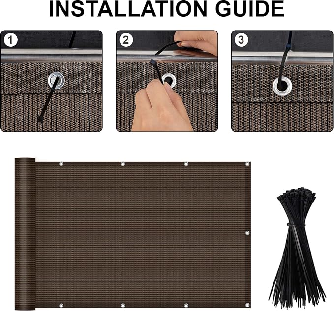 LOVE STORY 3' x 6' Balcony Privacy Screen Cover - Image 2