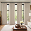 MIULEE Pinch Pleated 100% Blackout Curtains 40"x102" Natural 4 Panels Set | by MIULEE