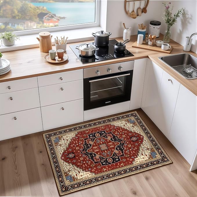 Macgace Washable Vintage Small Area Rug - Image 7