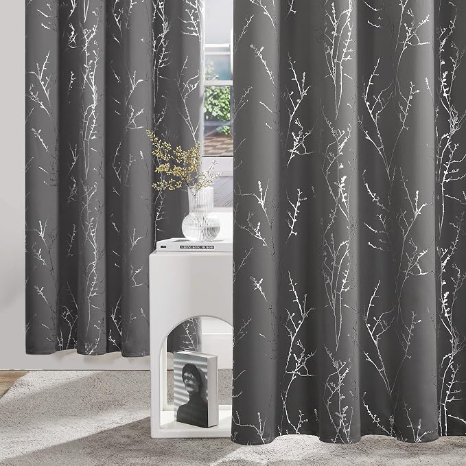 Deconovo Living Room Curtains 45 Inches Long, Thermal Insulated, Room Darkening - Image 3