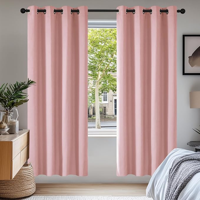 Deconovo Blackout Curtains for Bedroom and Living Room 72 Inches Long | Black by Unknown