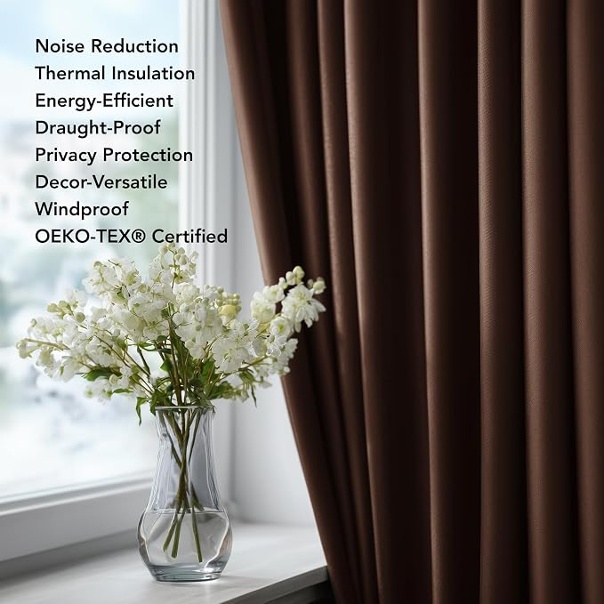 Deconovo Blackout Curtains for Bedroom, Living Room Curtains 84 Inches Long | - Image 4