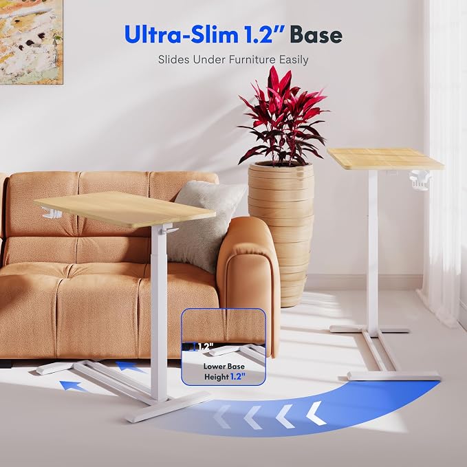 FLEXISPOT H7 32" Pneumatic Height-Adjustable Overbed Table - Image 5