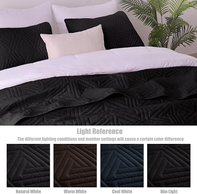 Whale Flotilla Soft Geometric Queen Quilt Set - Image 7