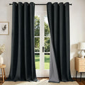 Joydeco Blackout Curtains 96 Inches Long 2 Panels Burg, Room Darkening Curtains by JOYDECO