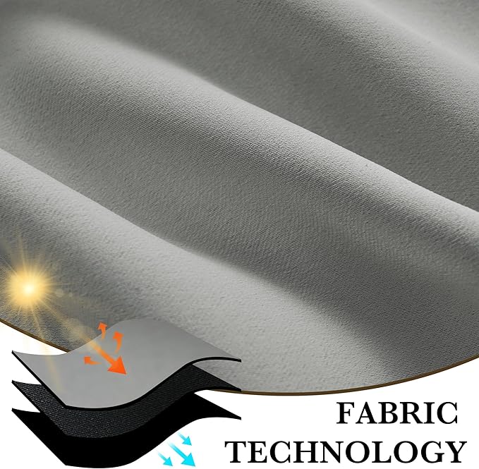 RYB HOME 100% Blackout Bathroom Curtains Over Sink 24 inches Long | Heat UV - Image 7