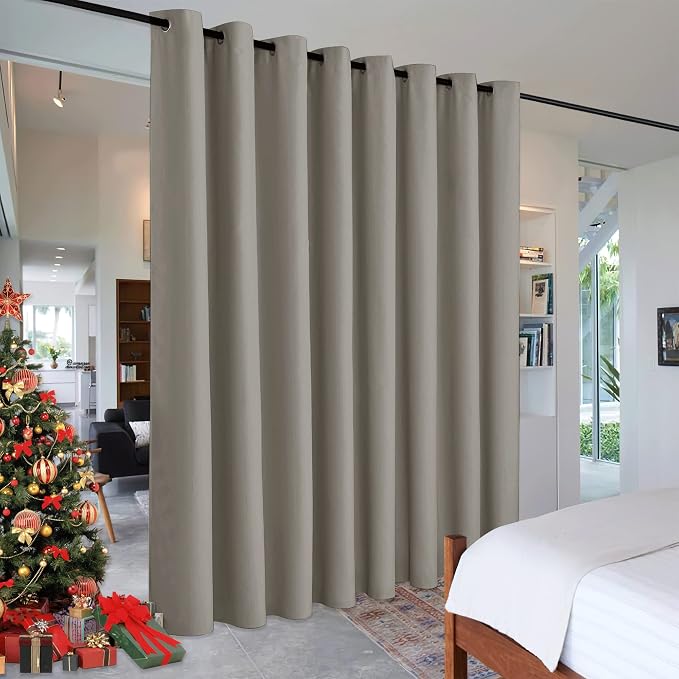 RYB HOME Extra Wide Curtains for Bedroom Closet Office Living Room Divider | by RYBHOME