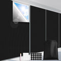 FADOTY 100% Blackout Curtains, No Drill, Sun Heat Light Blocker by FADOTY